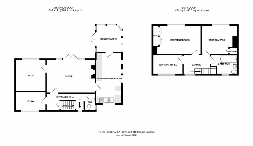 Floorplans For Putley, Ledbury, Herefordshire