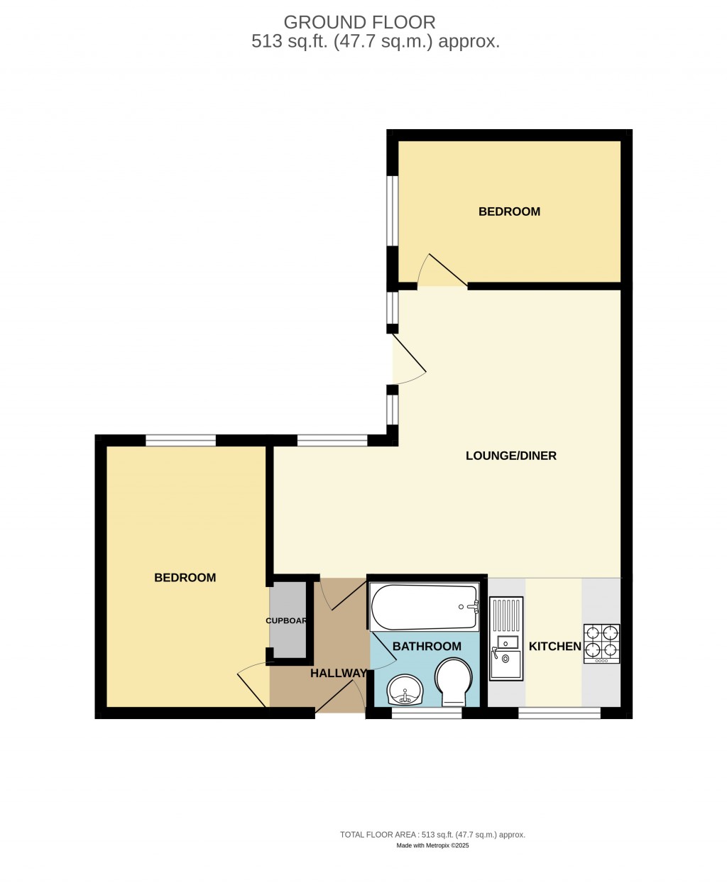Floorplans For Queens Court, Ledbury, Herefordshire