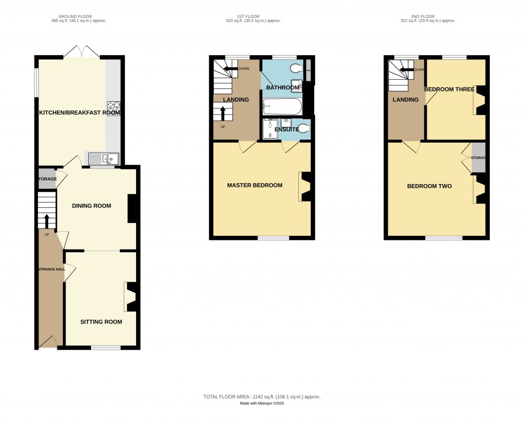 Floorplans For New Street, Ledbury, Herefordshire