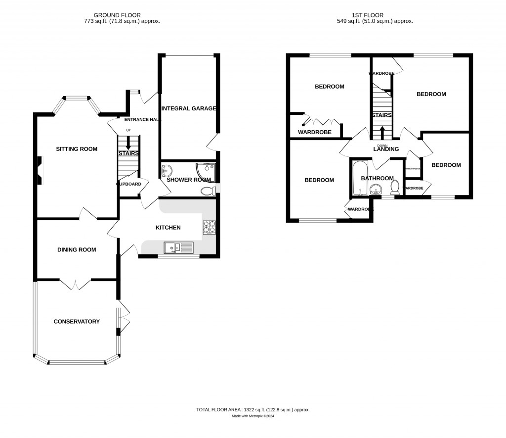 Floorplans For Copsewood Drive, Hereford, Herefordshire