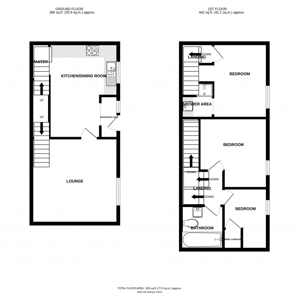 Floorplans For The Homend, Ledbury, Herefordshire