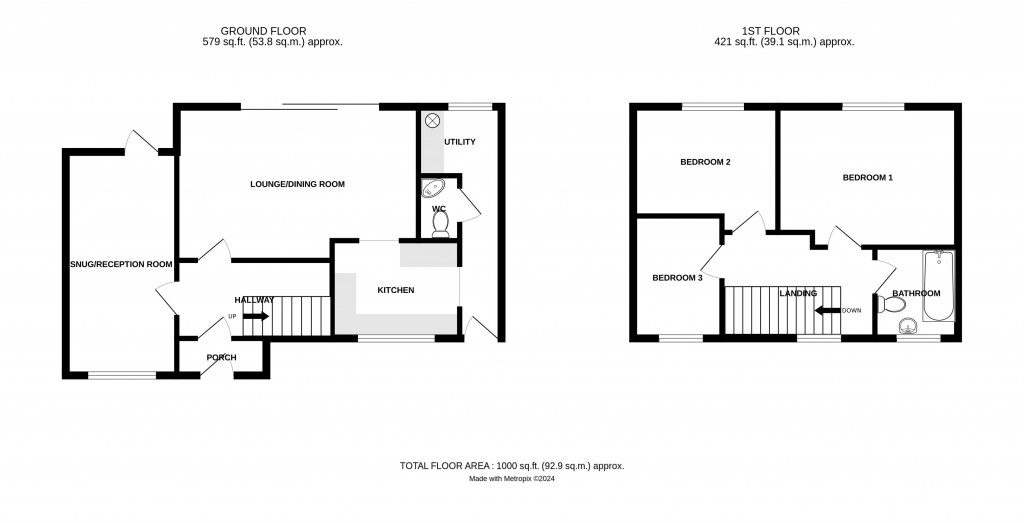 Floorplans For Wordsworth Road, Hereford