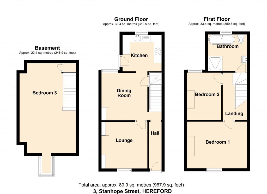 Floorplans For Stanhope Street, Hereford