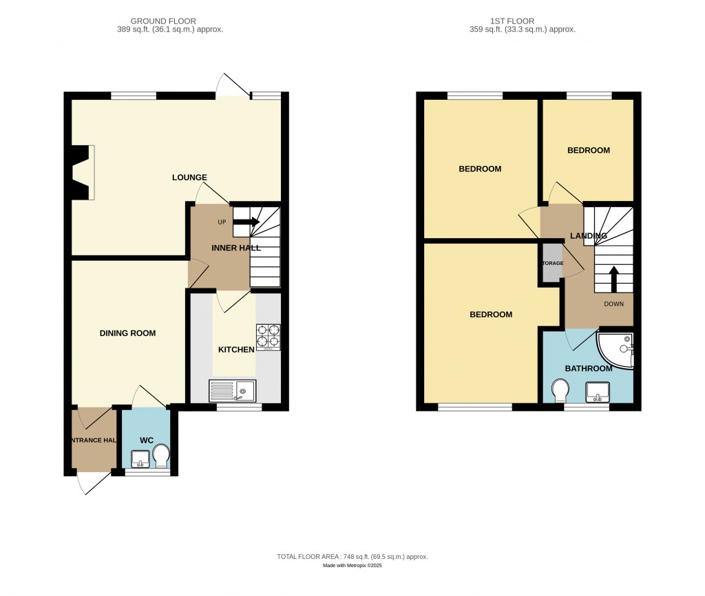 Floorplans For Northmead, Ledbury, Herefordshire