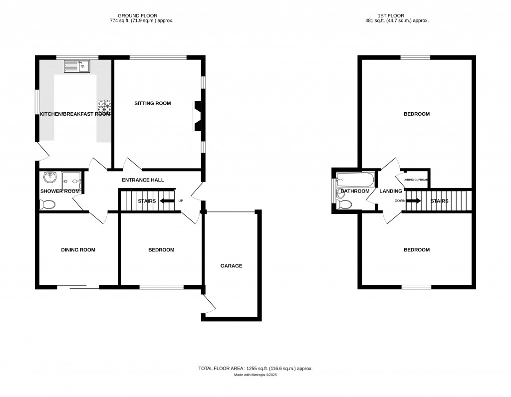 Floorplans For Tensing Close, Hereford
