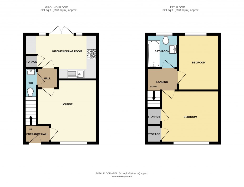 Floorplans For Tennyson Road, Ledbury, Herefordshire