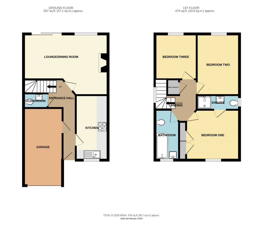 Floorplans For Hazle Close, Ledbury, Herefordshire