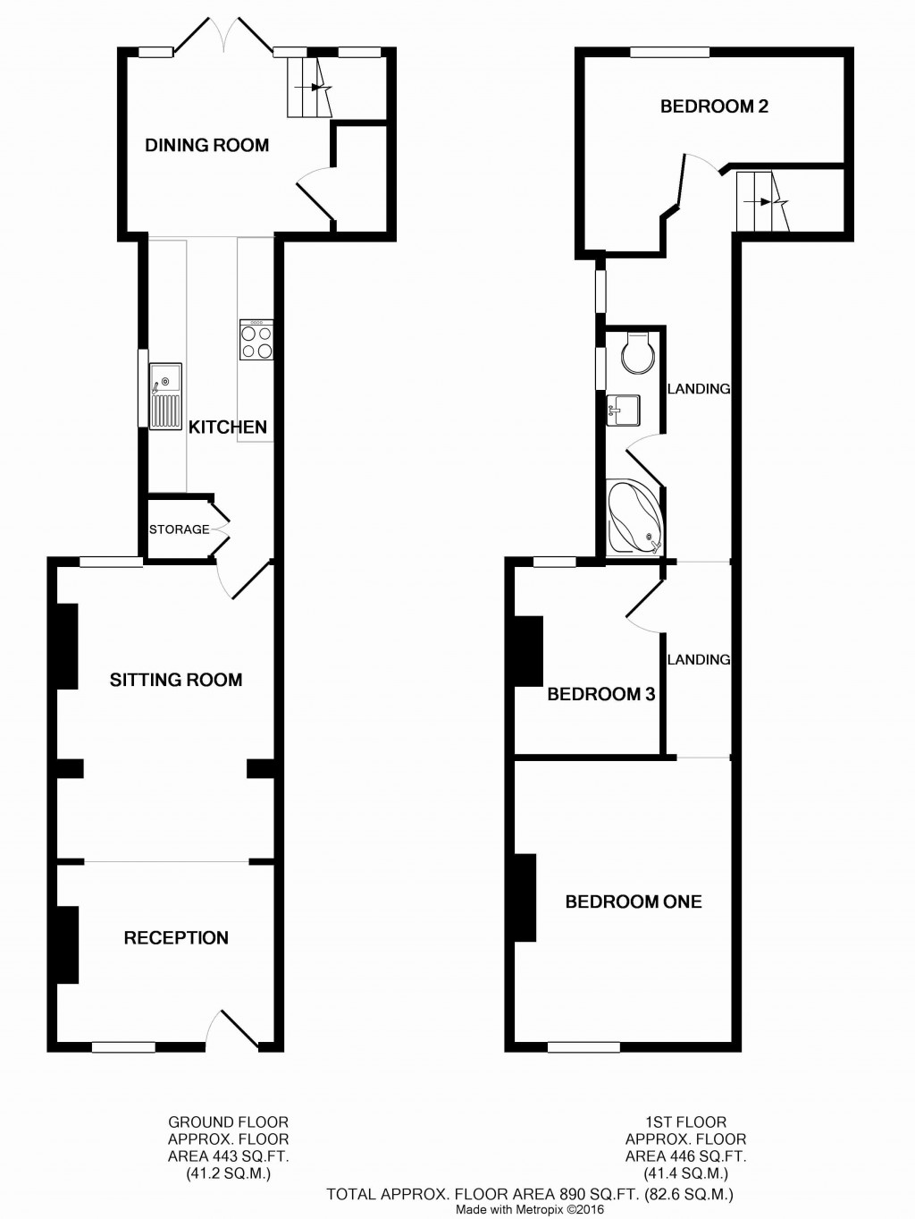 Floorplans For Victoria Road, Ledbury, Herefordshire