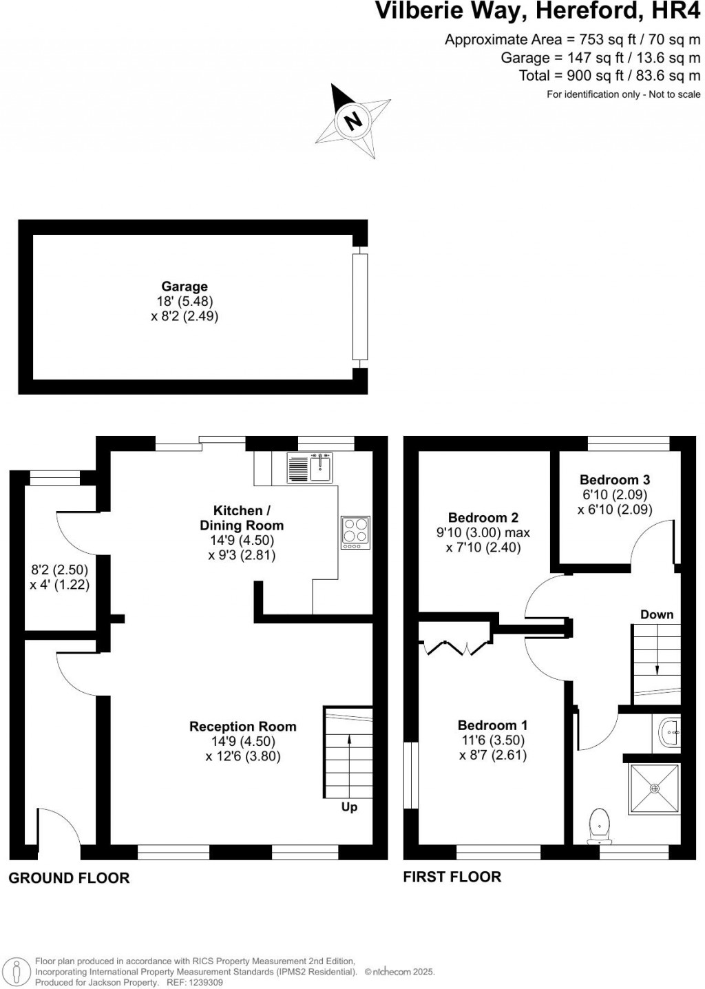 Floorplans For Vilberie Way, Hereford