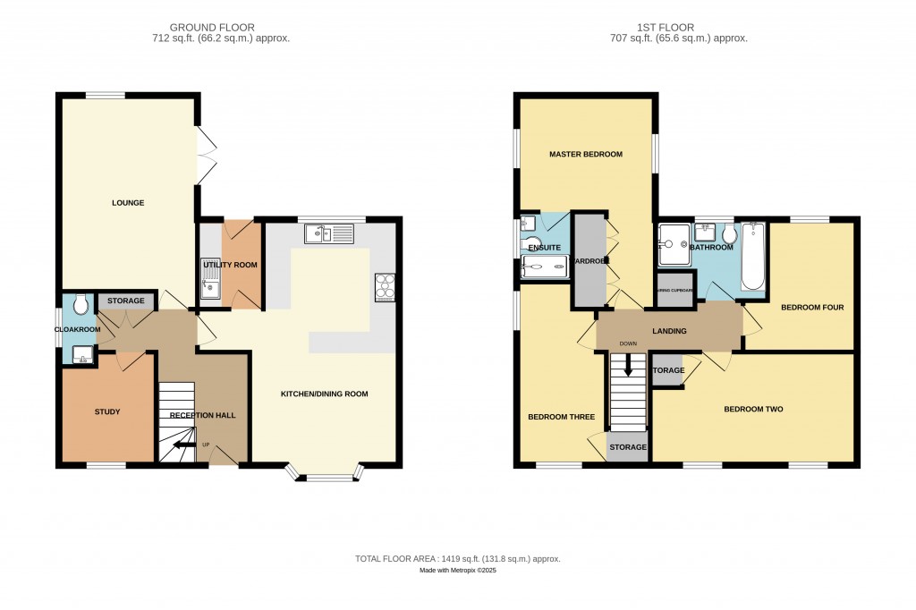 Floorplans For Kipling Road, Ledbury, Herefordshire