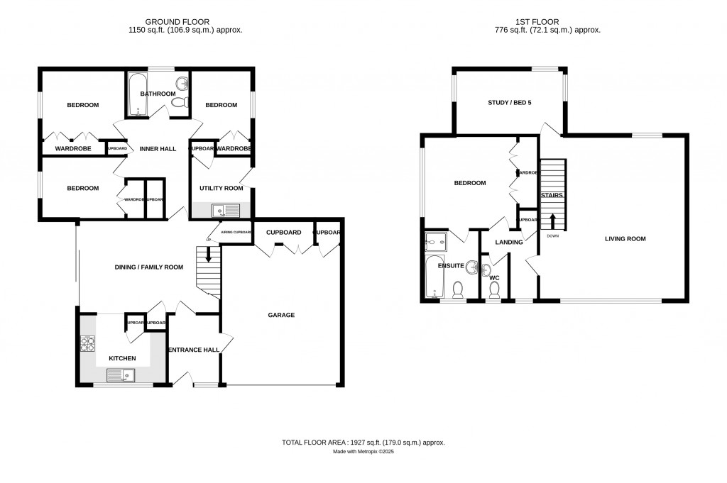 Floorplans For Croome Close, Hereford