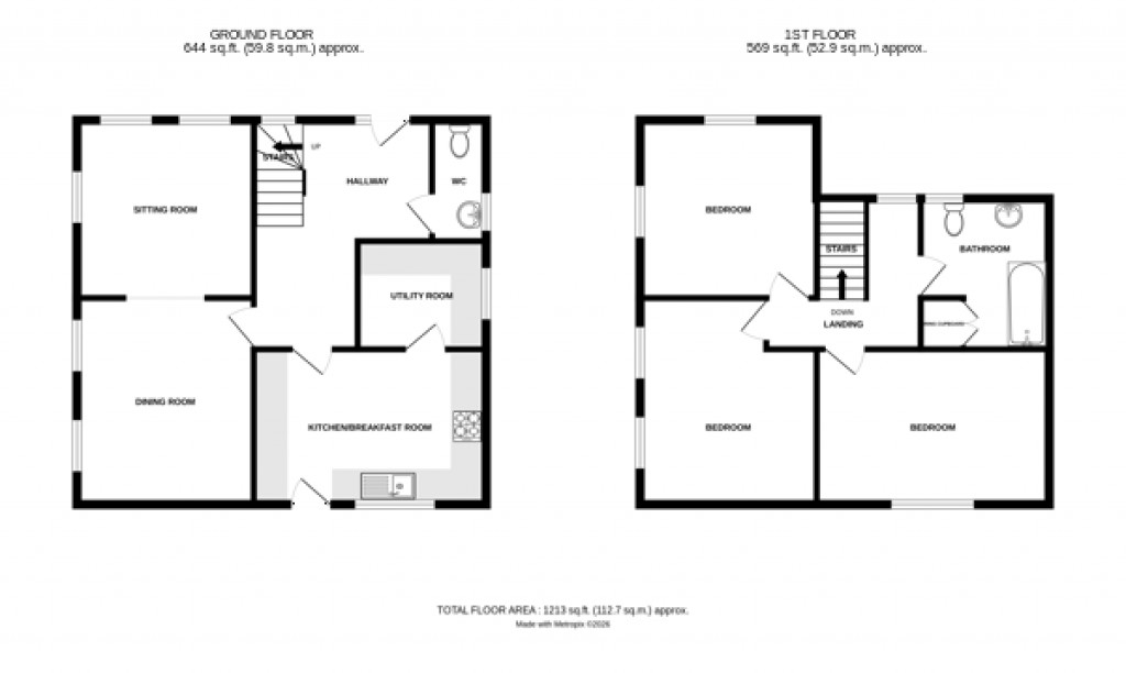 Floorplans For Wellington Heath, Ledbury, Herefordshire