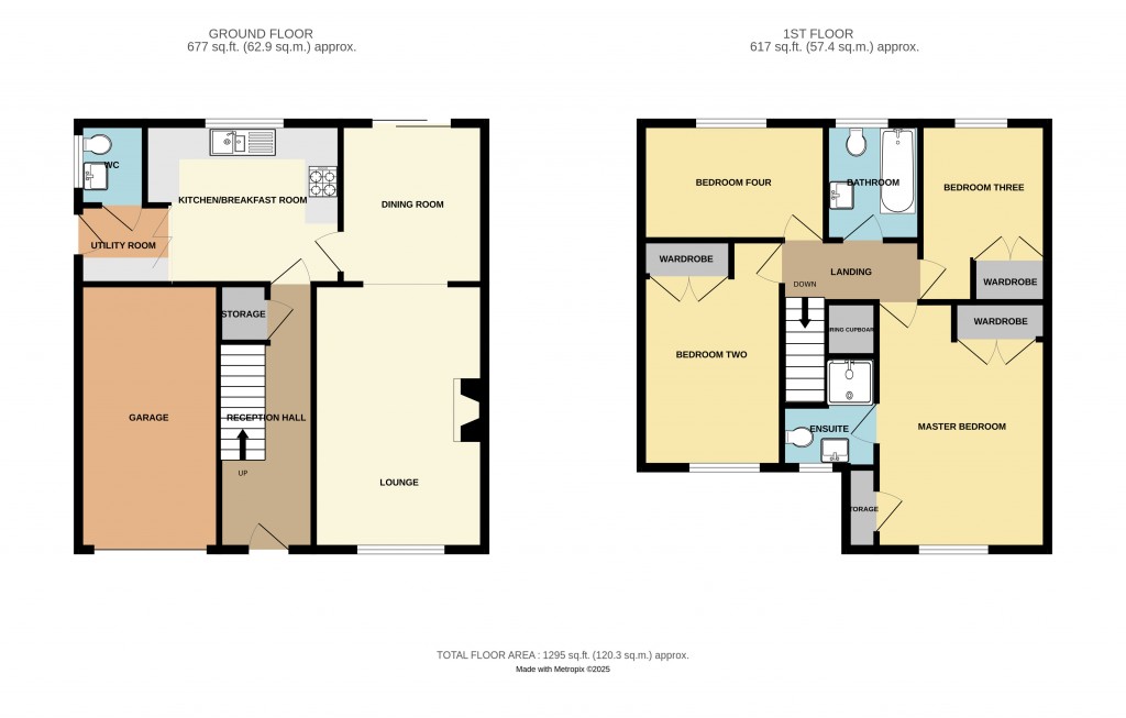 Floorplans For Challenger Close, Ledbury, Herefordshire