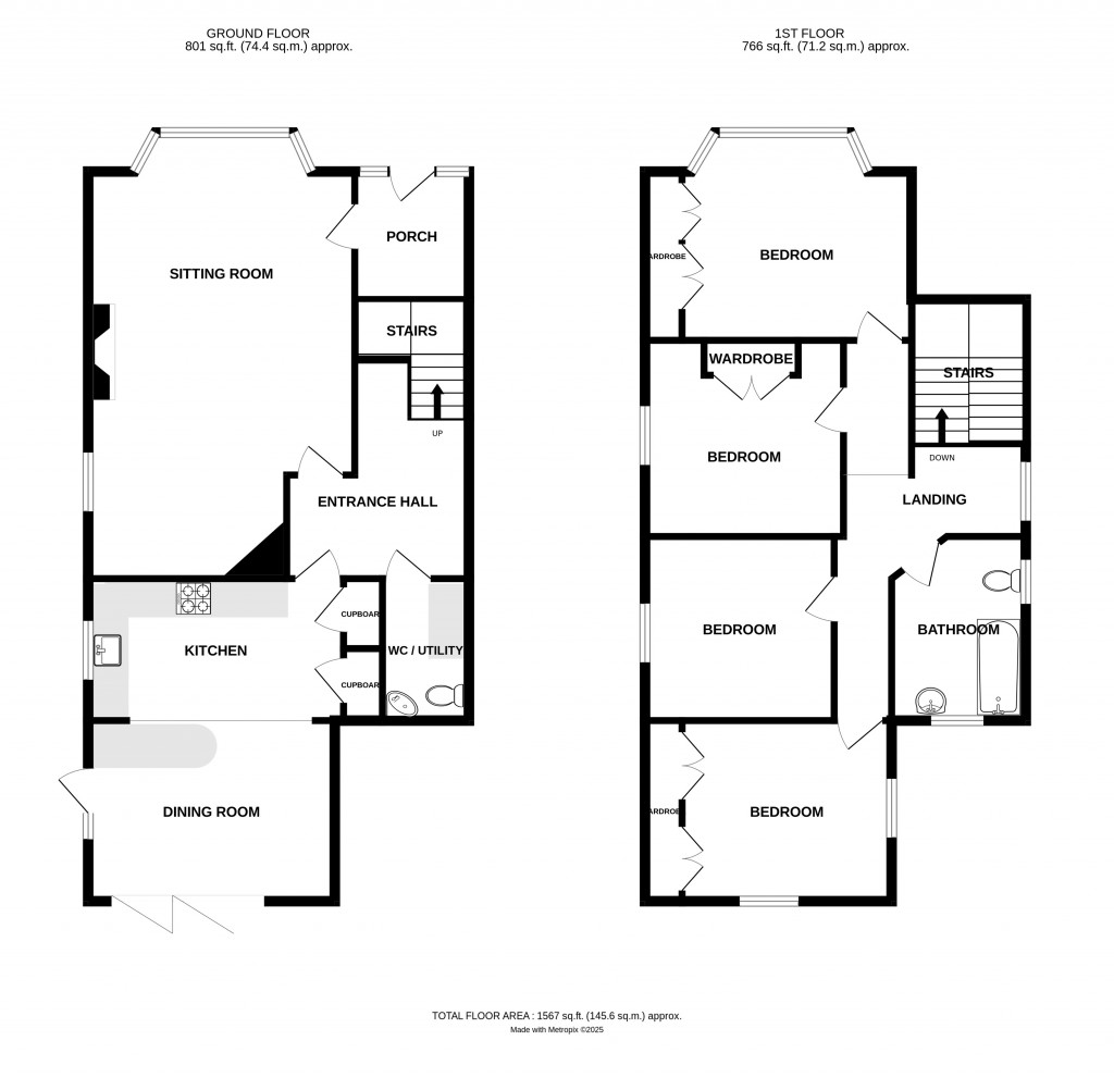 Floorplans For Three Elms Road, Hereford