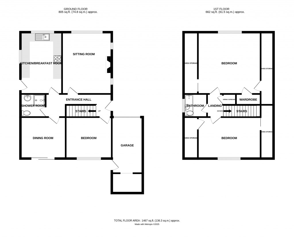 Floorplans For Tensing Close, Hereford