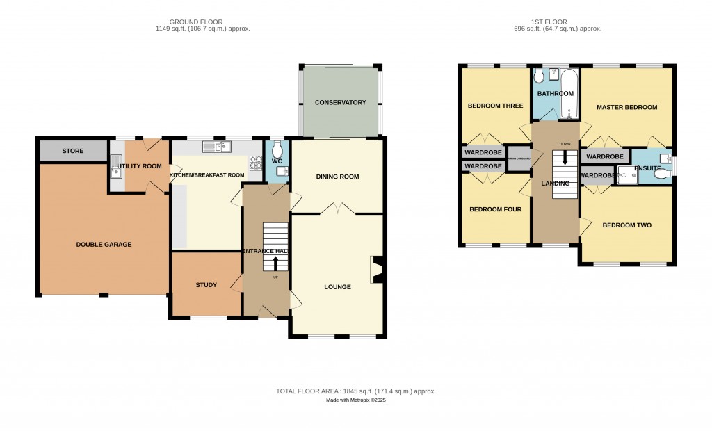 Floorplans For Arrow View, Ledbury, Herefordshire