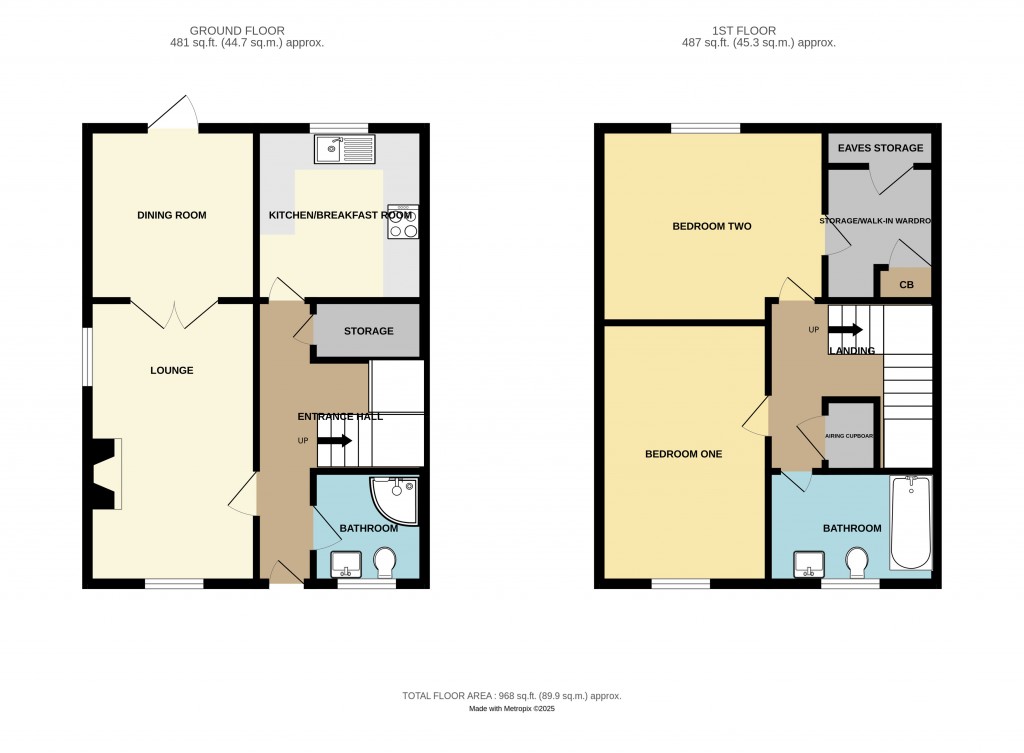 Floorplans For Upperhall Close, Ledbury, Herefordshire