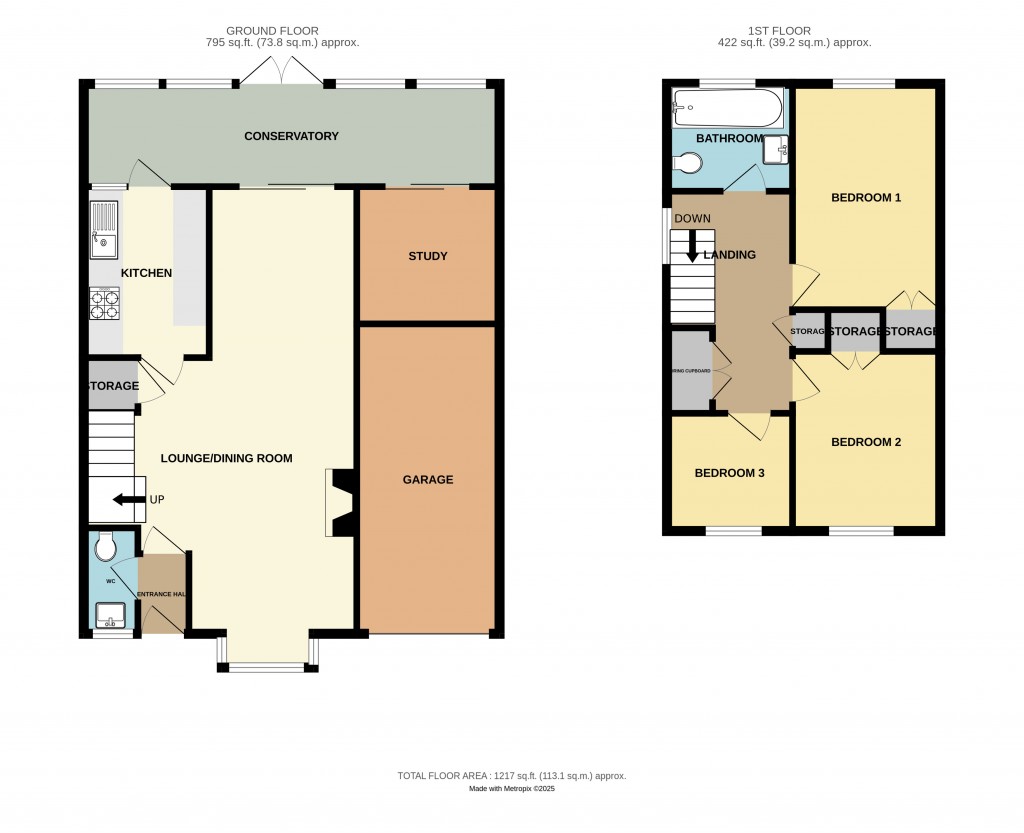 Floorplans For Biddulph Way, Ledbury, Herefordshire
