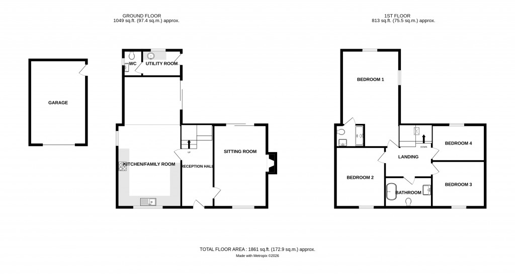 Floorplans For Lower Eggleton, Ledbury, Herefordshire