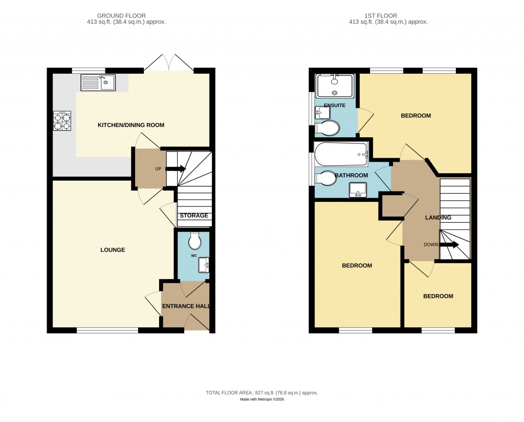 Floorplans For Skyppe Road, Ledbury, Herefordshire
