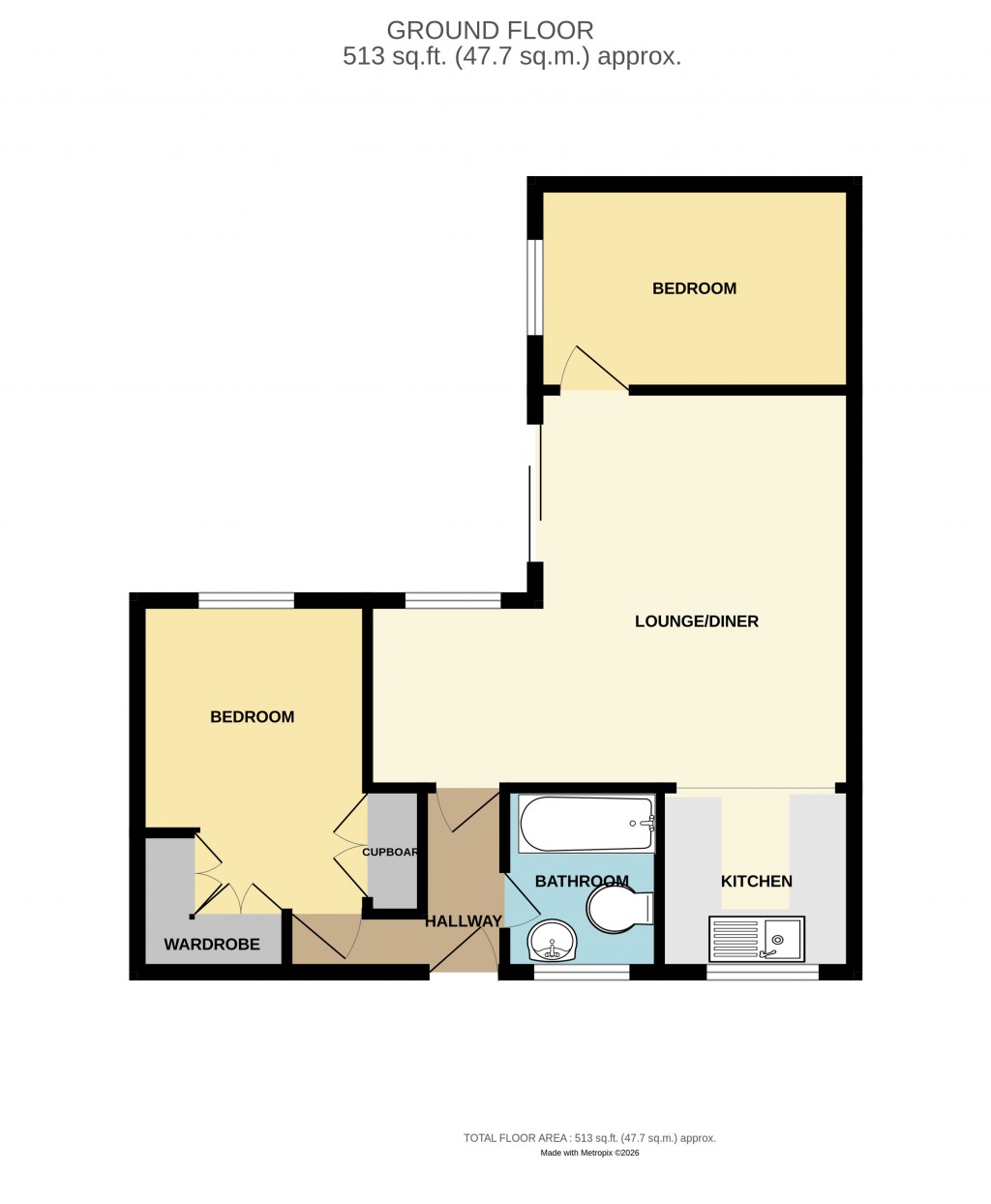 Floorplans For Queens Court, Ledbury, Herefordshire