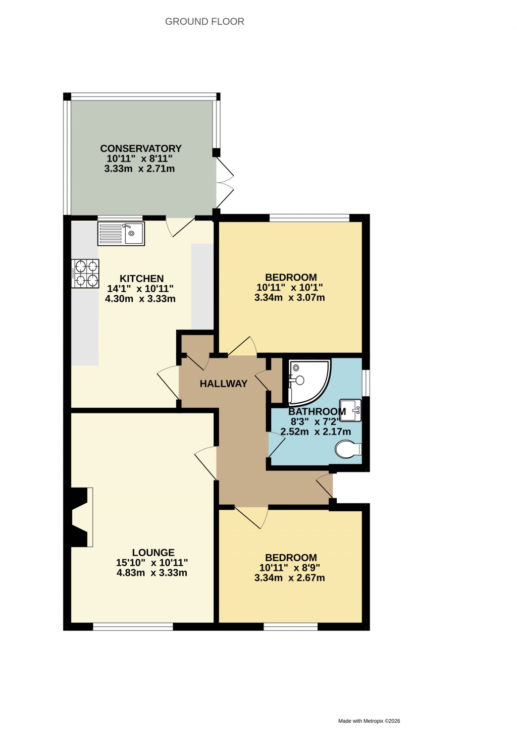 Floorplans For Oakland Drive, Ledbury, Herefordshire