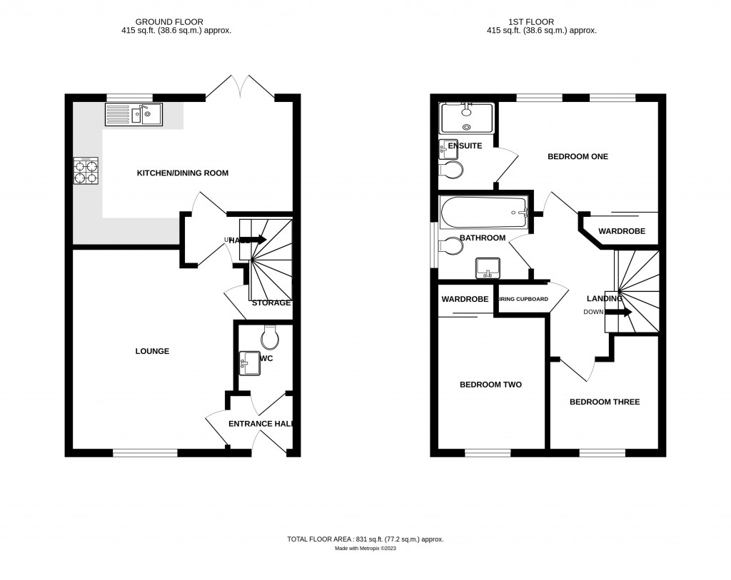 Floorplans For Haggard Place, Ledbury, Herefordshire