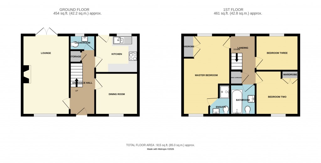 Floorplans For Prince Rupert Road, Ledbury, Herefordshire