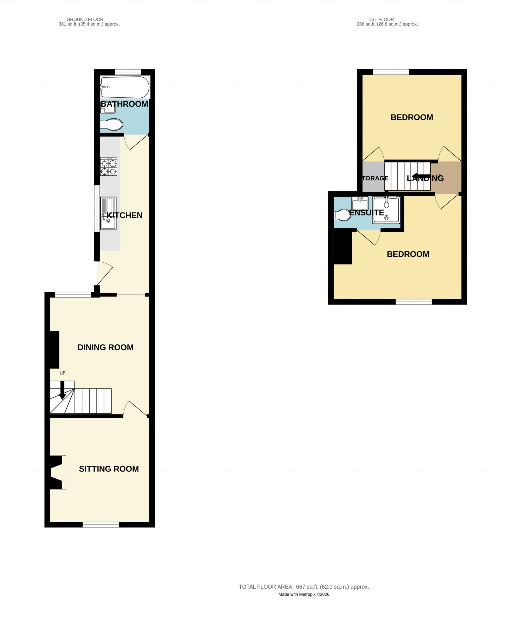 Floorplans For Victoria Road, Ledbury, Herefordshire