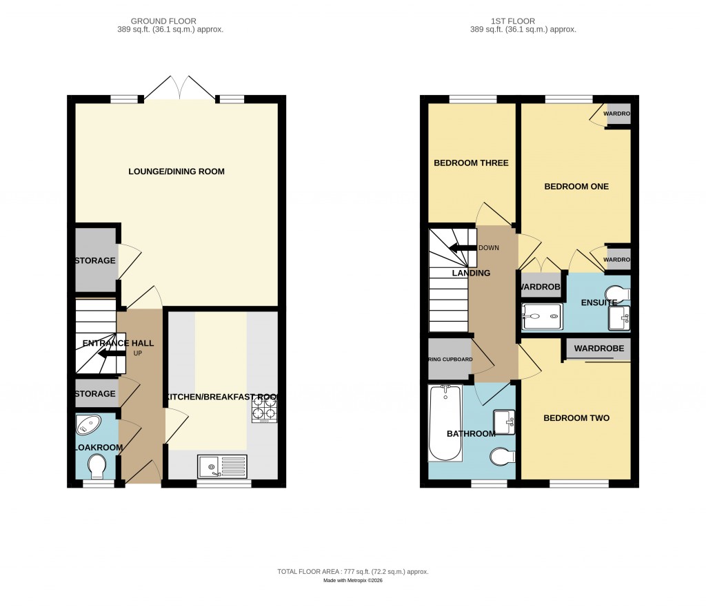 Floorplans For Kipling Road, Ledbury, Herefordshire