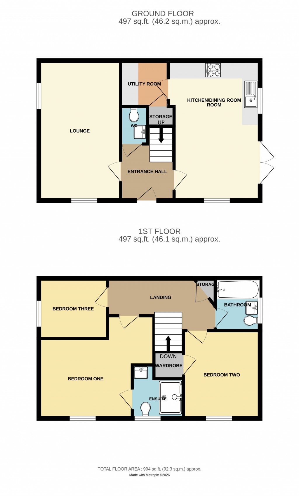 Floorplans For Kipling Road, Ledbury, Herefordshire