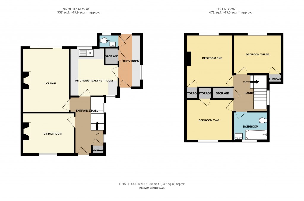 Floorplans For Long Acres, Ledbury, Herefordshire