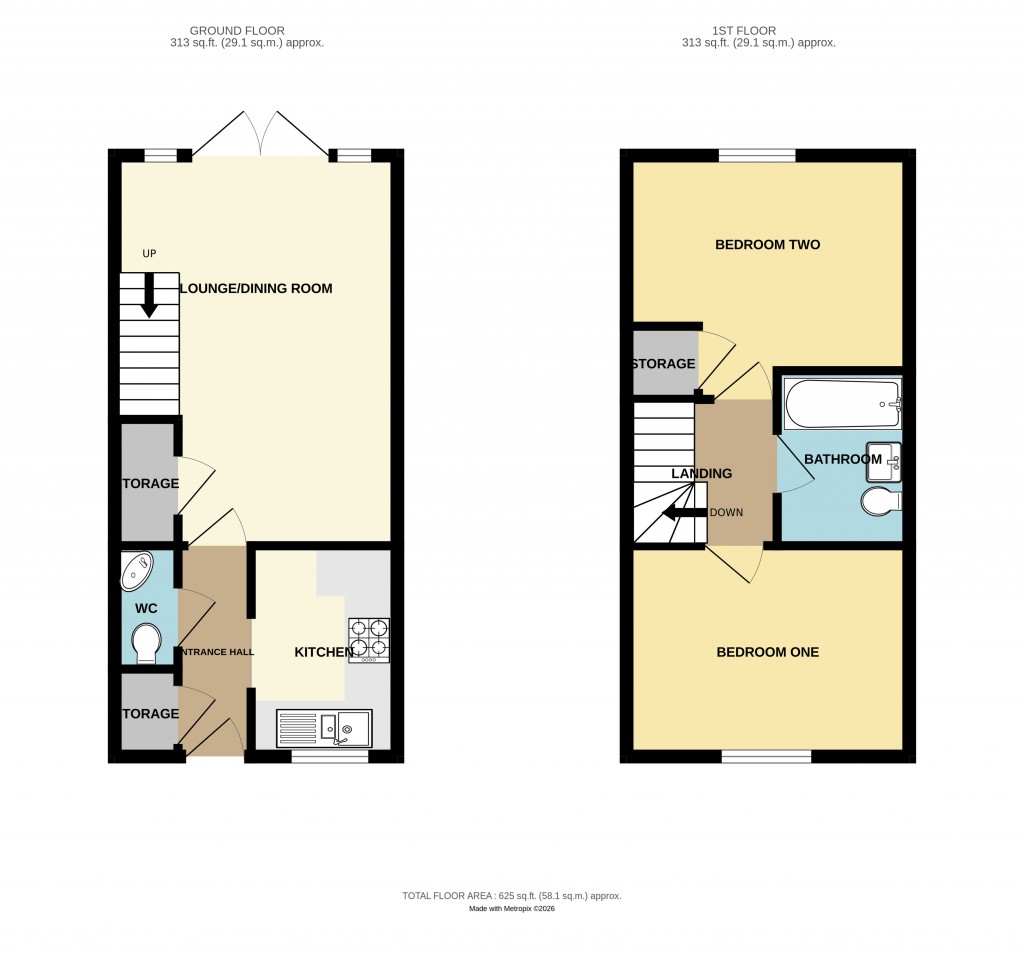 Floorplans For Keats Meadow, Ledbury, Herefordshire